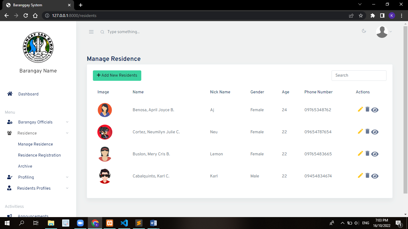 Barangay System Screenshot 3