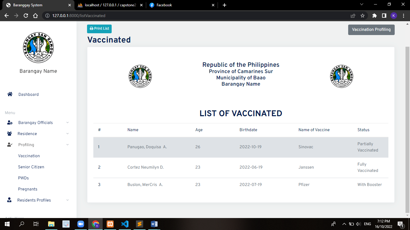Barangay System Screenshot 3