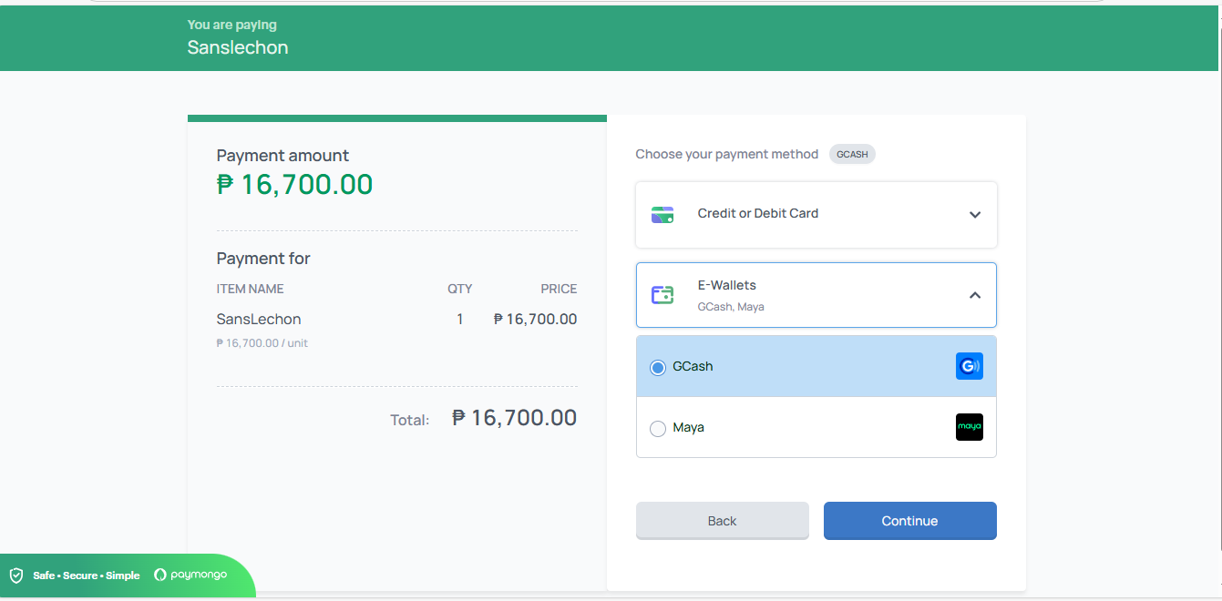 Paymongo Integration